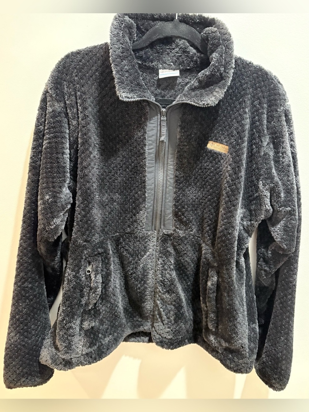 Columbia Women's Fire Side Full Zip III Fleece Jacket XXL Black Sherpa